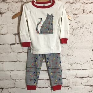 Gymboree Christmas Cat with Lights Pajamas